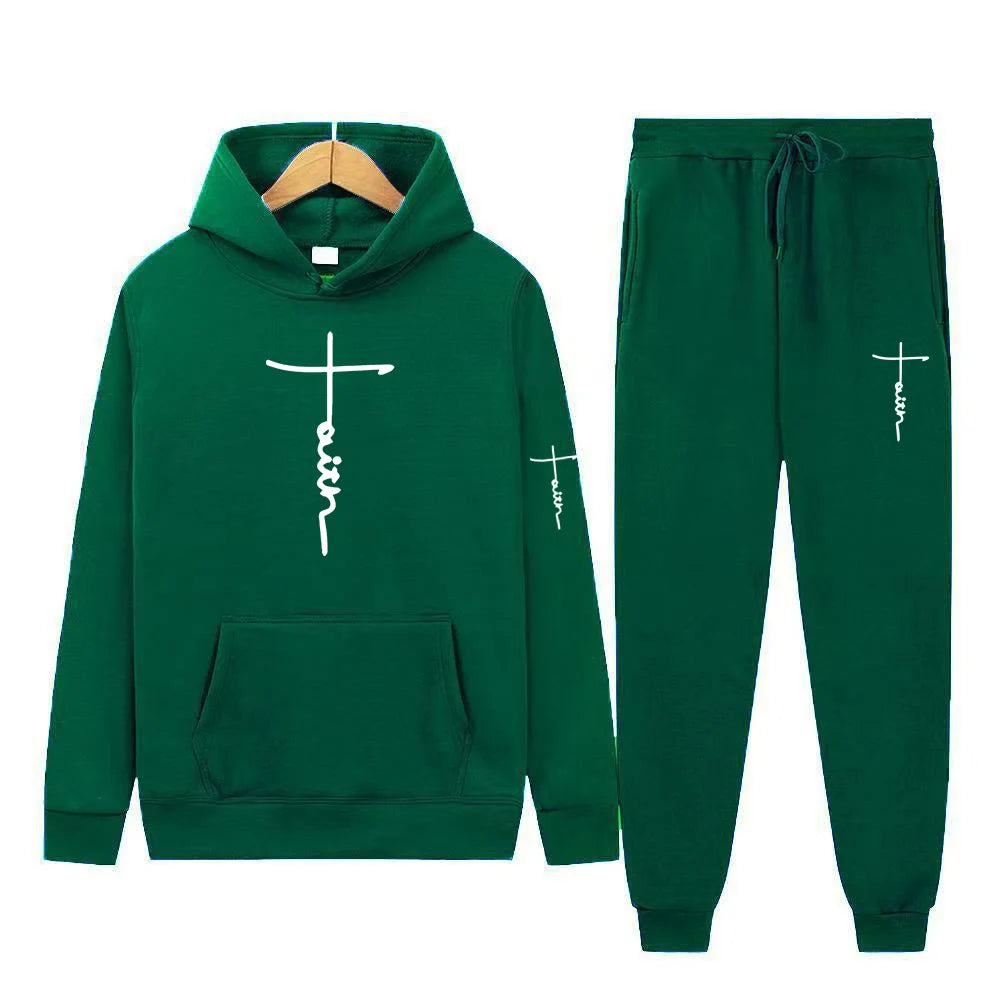Men's Hooded Sports Suit Sweater Set Warm Outfit for Spring Autumn Winter Brand Low Price Sale 2024 S-3XL
