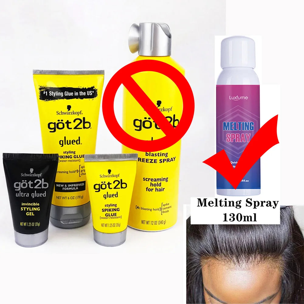 got2b melting spray 130ml Hair Styling Gel Hair Glue Spray Hair Glued Hair Styling Care Tool Salon Hairdressing Got2b glue