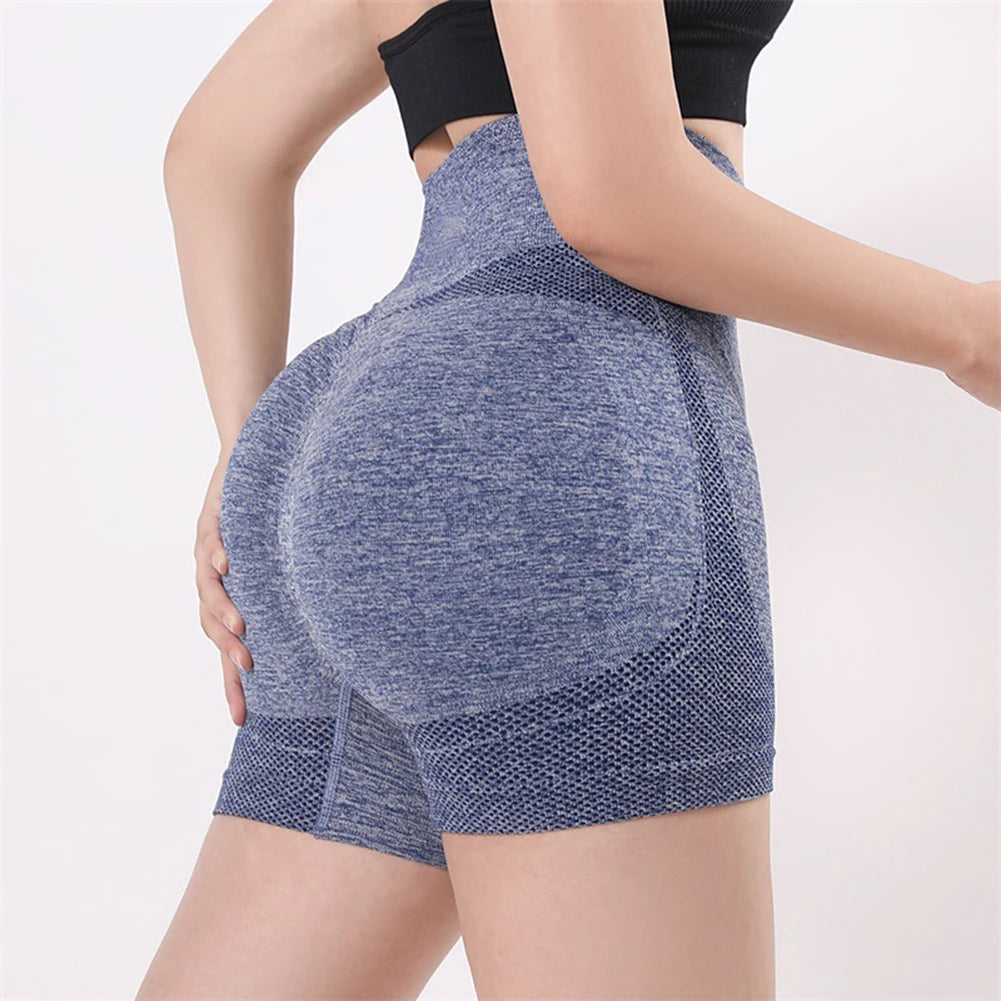 Ladies Yoga Shorts High Waist Workout Fitness Shorts Breathable Butt Lift Fitness Gym Running Women Short Pants