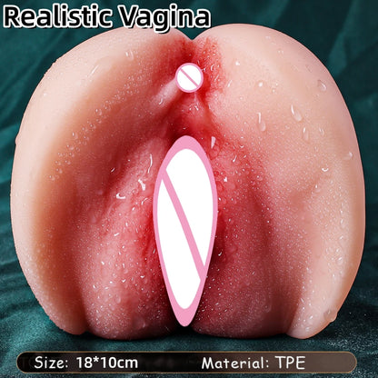 Realistic Vagina 18+ 3D Silicone Pussy For Men Male Masturbation For Men Realistic Rubber Vagina Anus Adults Sexy Toys For Men