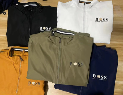 New Men's Tracksuits 2024 Men Sets Sweatshirt + Sweatpants Tracksuit Zipper Stand Collar Sports Suit Jogging Fitness Men Clothing