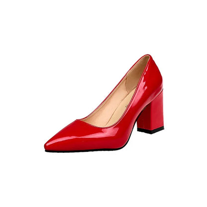 High-heeled Shoes for Women 2024 Pointed Shallow Mouth Shoes Women's Chunky Heel Fashion Shoes Plus Size 43 Zapatos Para Mujer