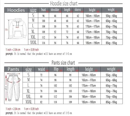 Autumn and winter Sportswear suit men's hoodies set casual warm sports sweater brand pullover + jogging pants 2-piece set