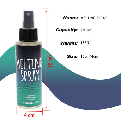 Super Hold Melting Spray Wig Adhesive Glue For Lace Frontal Closure Clear Glue Melting Spray For Lace Wigs Invisible Finishing