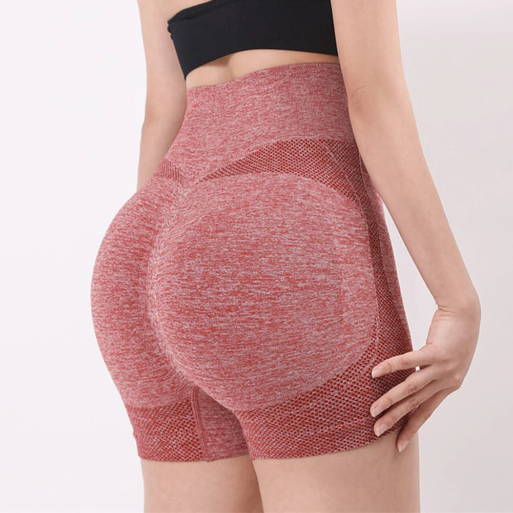 Ladies Yoga Shorts High Waist Workout Fitness Shorts Breathable Butt Lift Fitness Gym Running Women Short Pants
