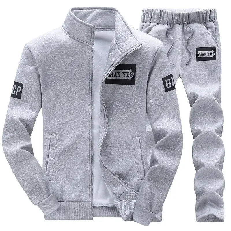 Spring Autumn Casual Suit Men Trendy Sweatshirt Student Sports Clothes Jacket Set Youthful Fashion For Boys