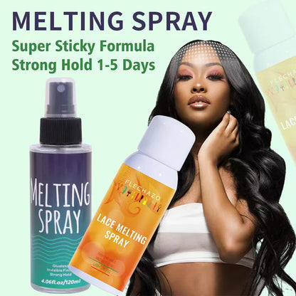 Glueless Wig Install Lace Melting Spray 1-2 Packs Edges Lay Down Lace Melt Strong Secure Hold Spray Home Or Travel Easy To Use