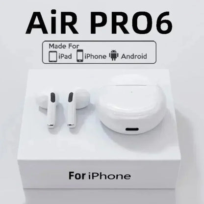 Pro 6 TWS Bluetooth Earphones High-quality Gaming Headset Wireless Noise Cancelling Headset with Mic Earbuds for iPhone Android